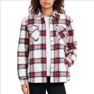 Sage Collective Long Sleeve Sherpa Flannel Button Down Shirt Size L